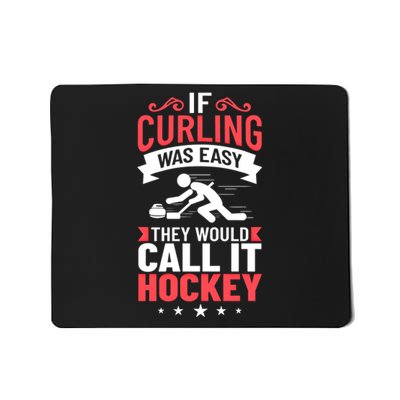 Curling Sport Game Curler Player Stones Broom Curl Gift Mousepad