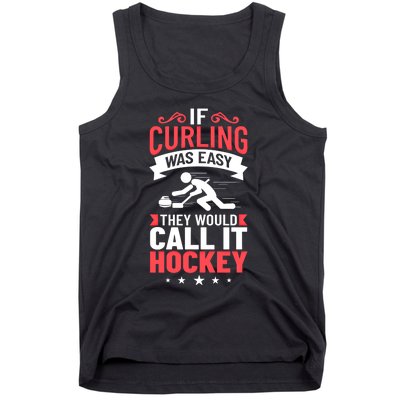 Curling Sport Game Curler Player Stones Broom Curl Gift Tank Top