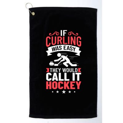 Curling Sport Game Curler Player Stones Broom Curl Gift Platinum Collection Golf Towel