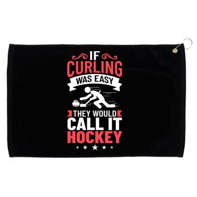 Curling Sport Game Curler Player Stones Broom Curl Gift Grommeted Golf Towel