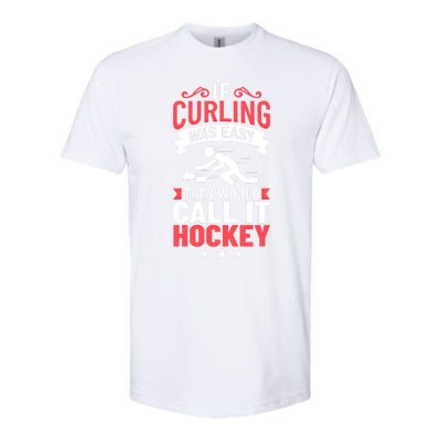 Curling Sport Game Curler Player Stones Broom Curl Gift Softstyle CVC T-Shirt