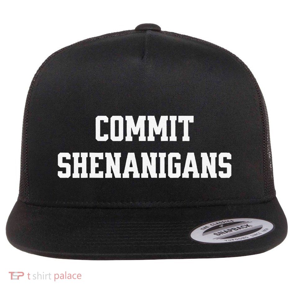 Commit Shenanigans Gift Flat Bill Trucker Hat