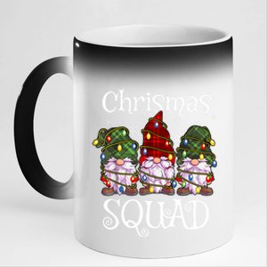 Christmas Squad Gnomies Christmas Gnome Family Matching Pjs Great Gift 11oz Black Color Changing Mug