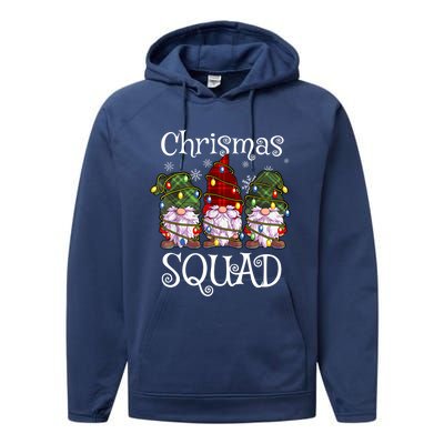 Christmas Squad Gnomies Christmas Gnome Family Matching Pjs Great Gift Performance Fleece Hoodie