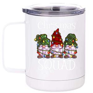 Christmas Squad Gnomies Christmas Gnome Family Matching Pjs Great Gift 12 oz Stainless Steel Tumbler Cup