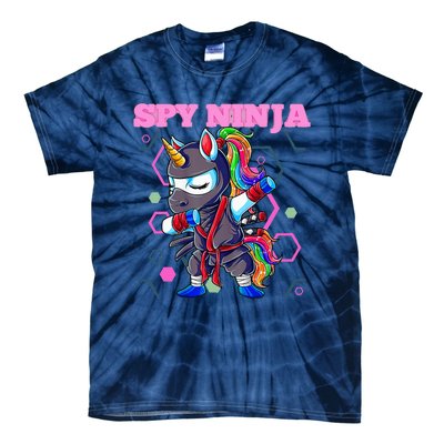 Cool Spy Gaming Ninja Gamer Unicorn Ninja Tie-Dye T-Shirt