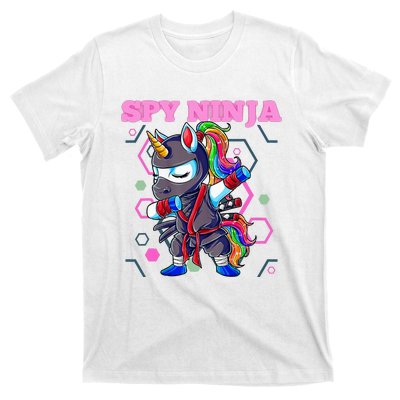 Cool Spy Gaming Ninja Gamer Unicorn Ninja T-Shirt