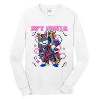 Cool Spy Gaming Ninja Gamer Unicorn Ninja Tall Long Sleeve T-Shirt