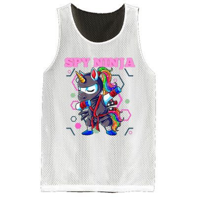 Cool Spy Gaming Ninja Gamer Unicorn Ninja Mesh Reversible Basketball Jersey Tank