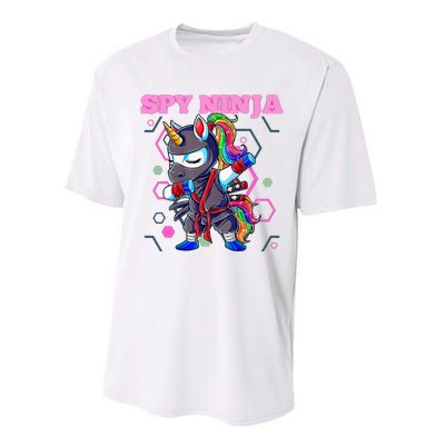 Cool Spy Gaming Ninja Gamer Unicorn Ninja Performance Sprint T-Shirt