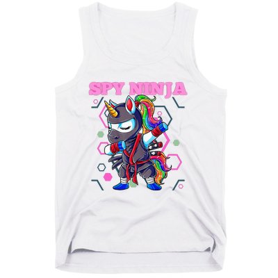 Cool Spy Gaming Ninja Gamer Unicorn Ninja Tank Top