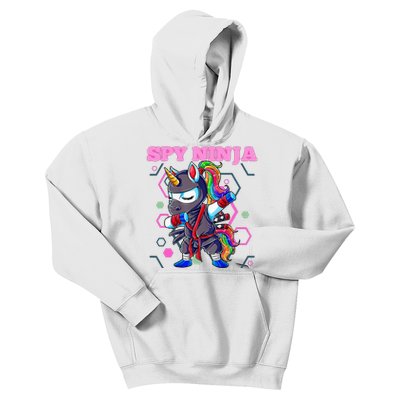 Cool Spy Gaming Ninja Gamer Unicorn Ninja Kids Hoodie