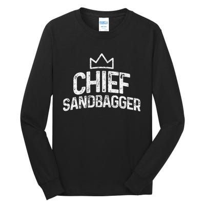 Chief Sandbagger Golf Gag Gifts Novelty Tall Long Sleeve T-Shirt