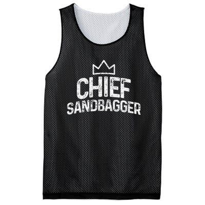 Chief Sandbagger Golf Gag Gifts Novelty Mesh Reversible Basketball Jersey Tank