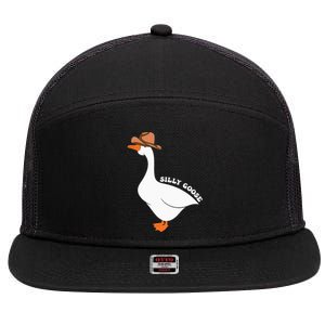 Cute Silly Goose Ugly Xmas Funny Goose Trendy Clothing 7 Panel Mesh Trucker Snapback Hat