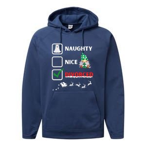 Christmas Santa Gnome Naughty Nice List Funny Gift Performance Fleece Hoodie