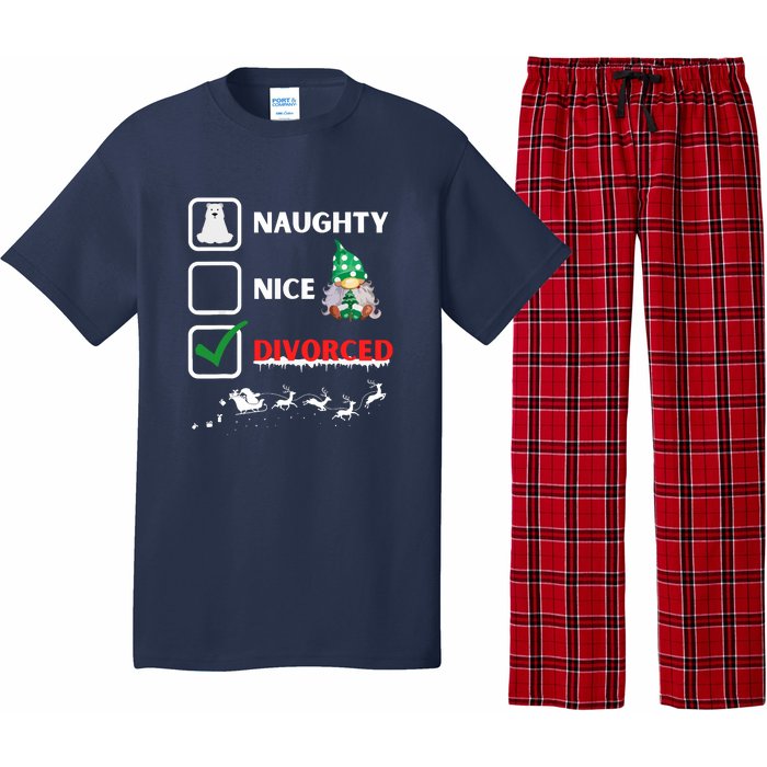 Christmas Santa Gnome Naughty Nice List Funny Gift Pajama Set