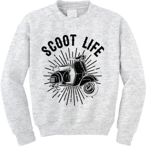 Cool Scooter Gift For Funny Scoot Life Motor Rider Kids Sweatshirt