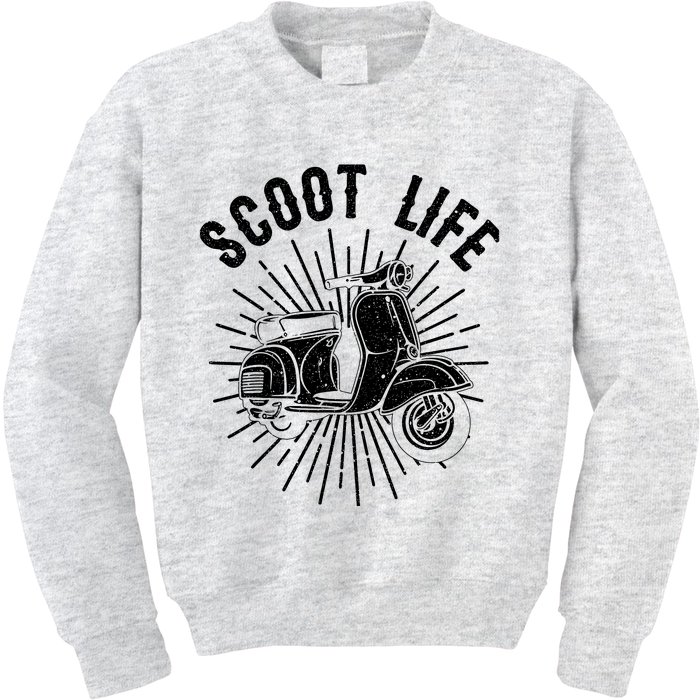 Cool Scooter Gift For Funny Scoot Life Motor Rider Kids Sweatshirt