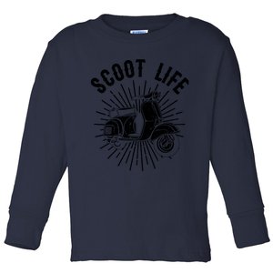 Cool Scooter Gift For Funny Scoot Life Motor Rider Toddler Long Sleeve Shirt