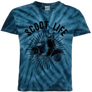 Cool Scooter Gift For Funny Scoot Life Motor Rider Kids Tie-Dye T-Shirt