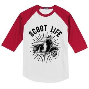 Cool Scooter Gift For Funny Scoot Life Motor Rider Kids Colorblock Raglan Jersey