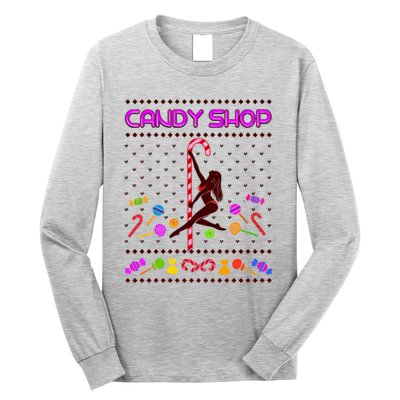 Candy Sexy Girl Mrs Santa Claus Ugly Christmas Long Sleeve Shirt