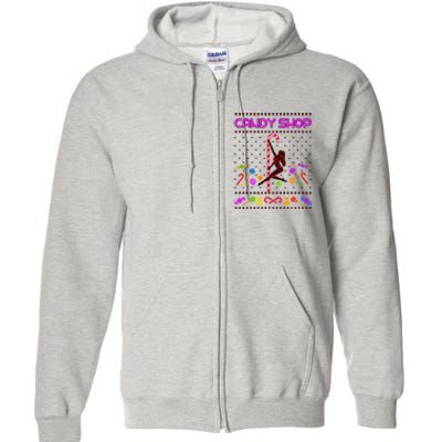 Candy Sexy Girl Mrs Santa Claus Ugly Christmas Full Zip Hoodie