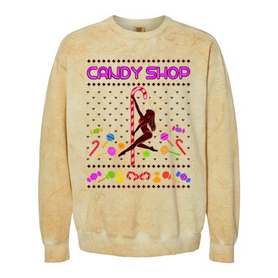 Candy Sexy Girl Mrs Santa Claus Ugly Christmas Colorblast Crewneck Sweatshirt