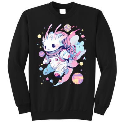 Cute Space Galaxy Axolotl Pastel Goth Aesthetic Nu Goth Sweatshirt