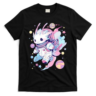 Cute Space Galaxy Axolotl Pastel Goth Aesthetic Nu Goth T-Shirt