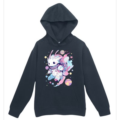 Cute Space Galaxy Axolotl Pastel Goth Aesthetic Nu Goth Urban Pullover Hoodie