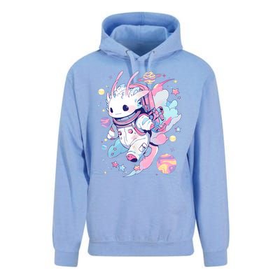 Cute Space Galaxy Axolotl Pastel Goth Aesthetic Nu Goth Unisex Surf Hoodie