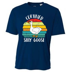 Certified Silly Goose Retro Goose Lover Farm Life Cooling Performance Crew T-Shirt