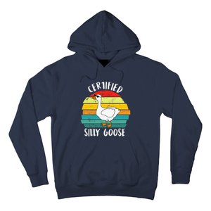 Certified Silly Goose Retro Goose Lover Farm Life Hoodie