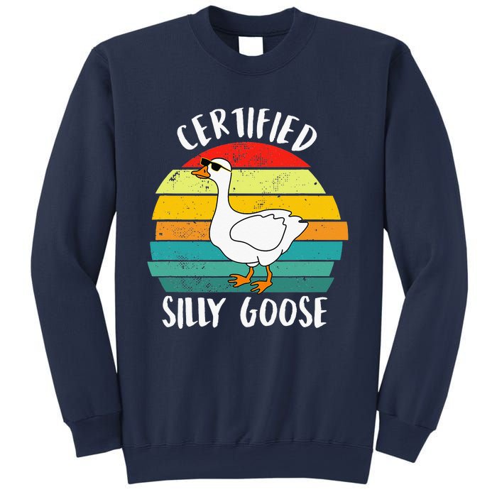 Certified Silly Goose Retro Goose Lover Farm Life Sweatshirt