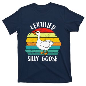 Certified Silly Goose Retro Goose Lover Farm Life T-Shirt