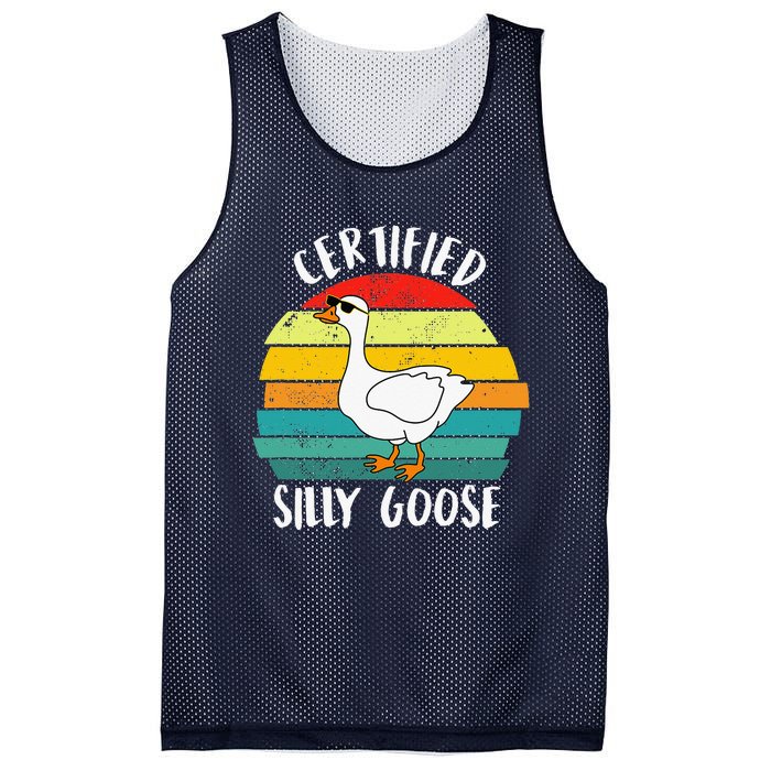 Certified Silly Goose Retro Goose Lover Farm Life Mesh Reversible Basketball Jersey Tank