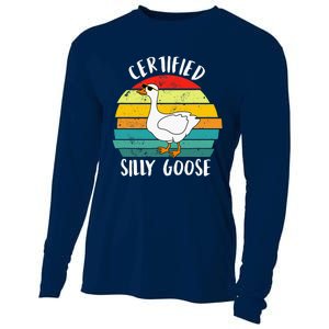 Certified Silly Goose Retro Goose Lover Farm Life Cooling Performance Long Sleeve Crew