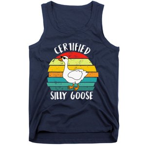 Certified Silly Goose Retro Goose Lover Farm Life Tank Top