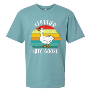 Certified Silly Goose Retro Goose Lover Farm Life Sueded Cloud Jersey T-Shirt