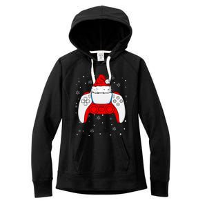 Christmas Santa Gamer Controlle Teens Gaming Xmas Women's Fleece Hoodie