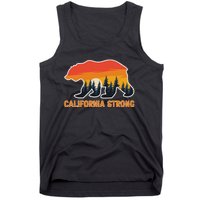 California Strong Grizzly Bear Sunset Vintage Tank Top