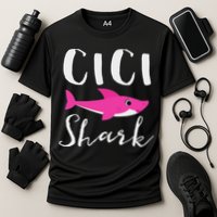 Cici Shark Grandma Grandmother Shark Cooling Performance Crew T-Shirt
