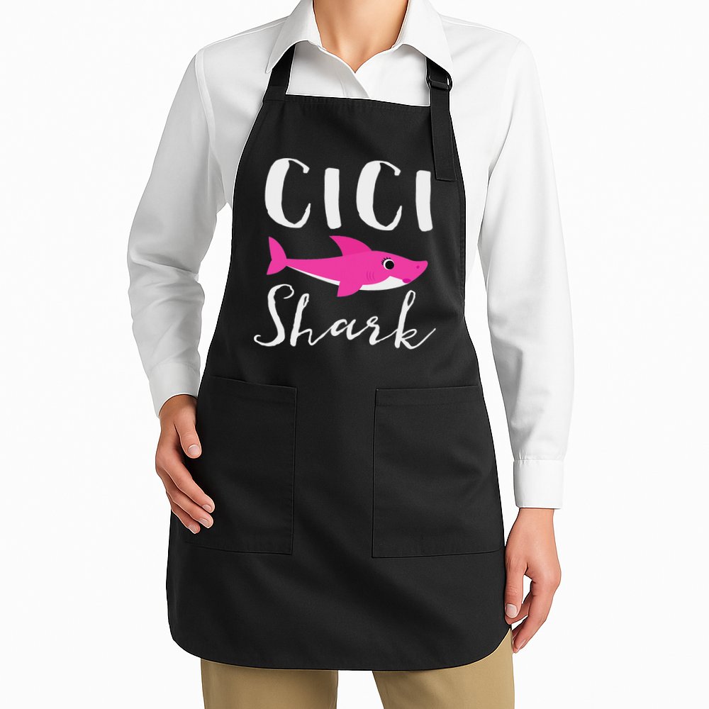 Cici Shark Grandma Grandmother Shark Apron
