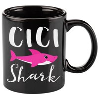 Cici Shark Grandma Grandmother Shark 11oz C Handle Ceramic Mug