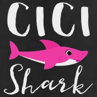Cici Shark Grandma Grandmother Shark 11oz C Handle Ceramic Mug