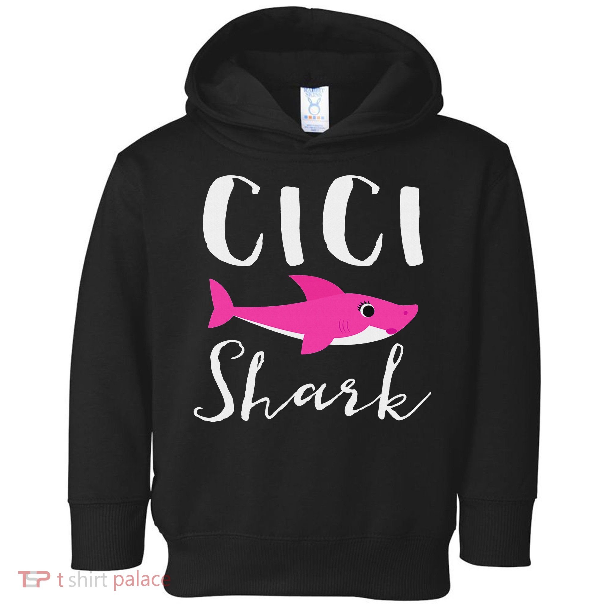Cici Shark Grandma Grandmother Shark Toddler Hoodie