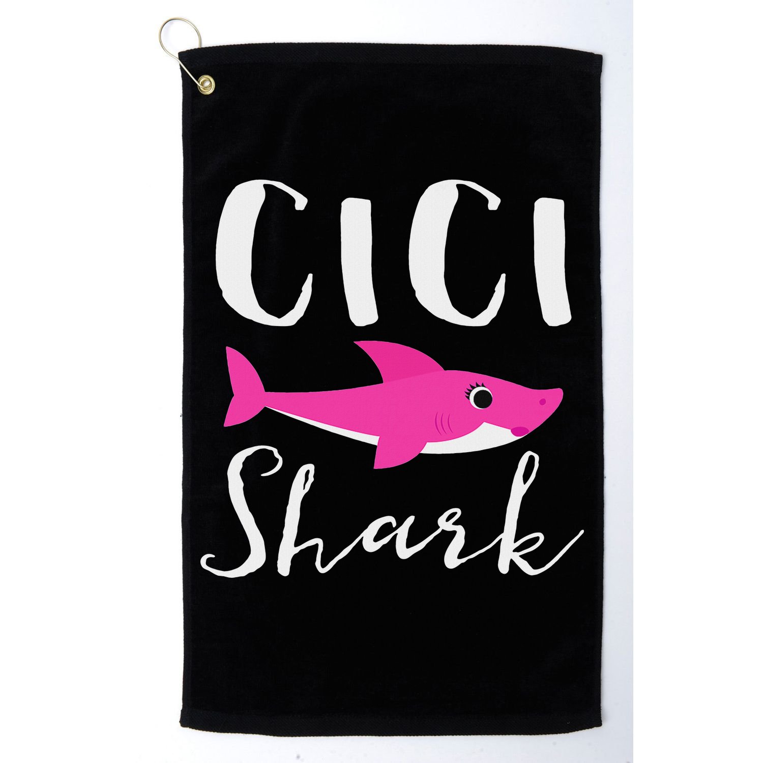 Cici Shark Grandma Grandmother Shark Golf Towel