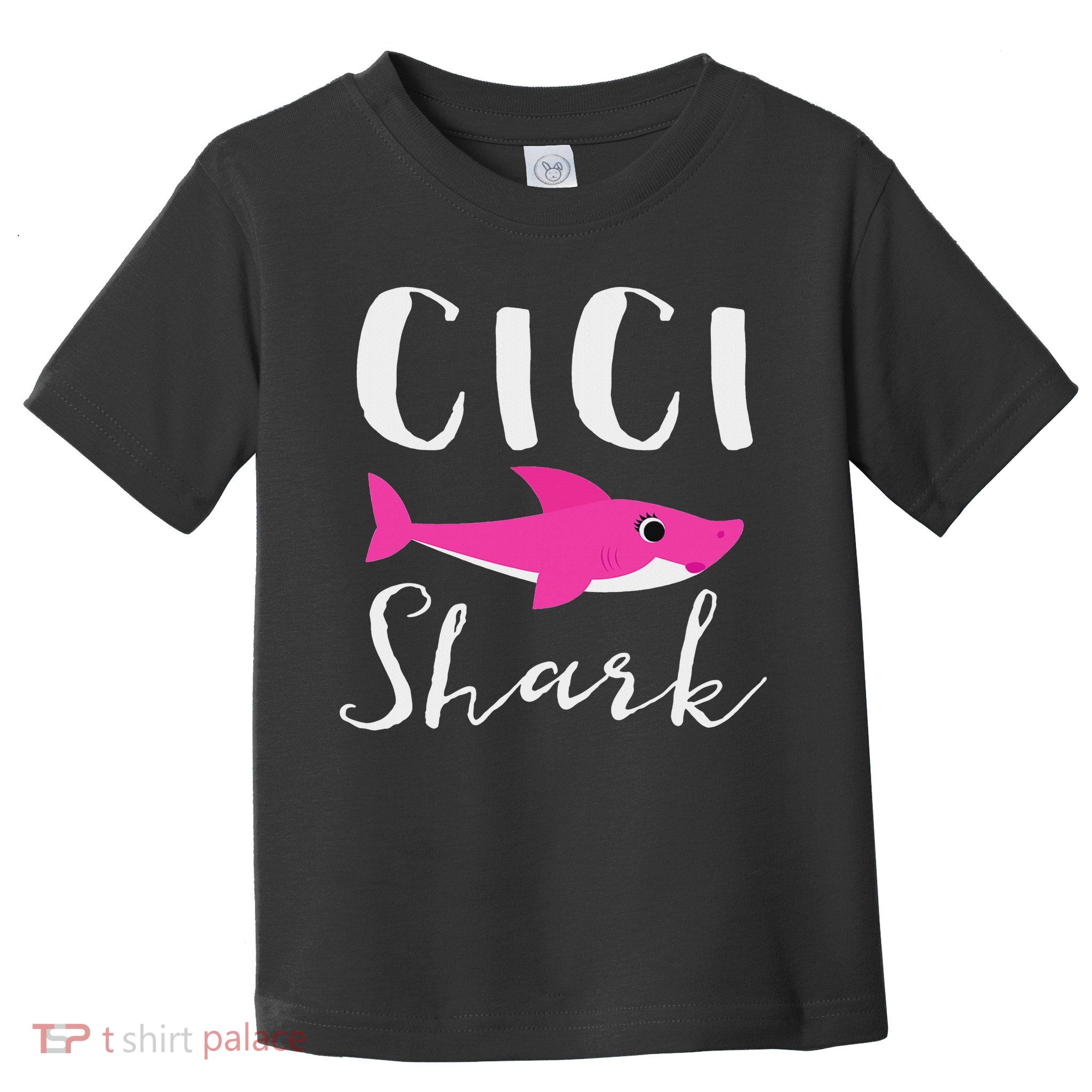 Cici Shark Grandma Grandmother Shark Toddler T-Shirt